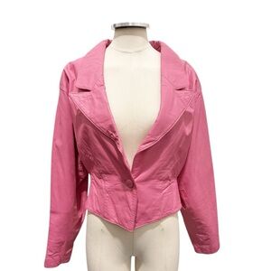 Vintage Chia Retro 80s Leather Jacket Size Large